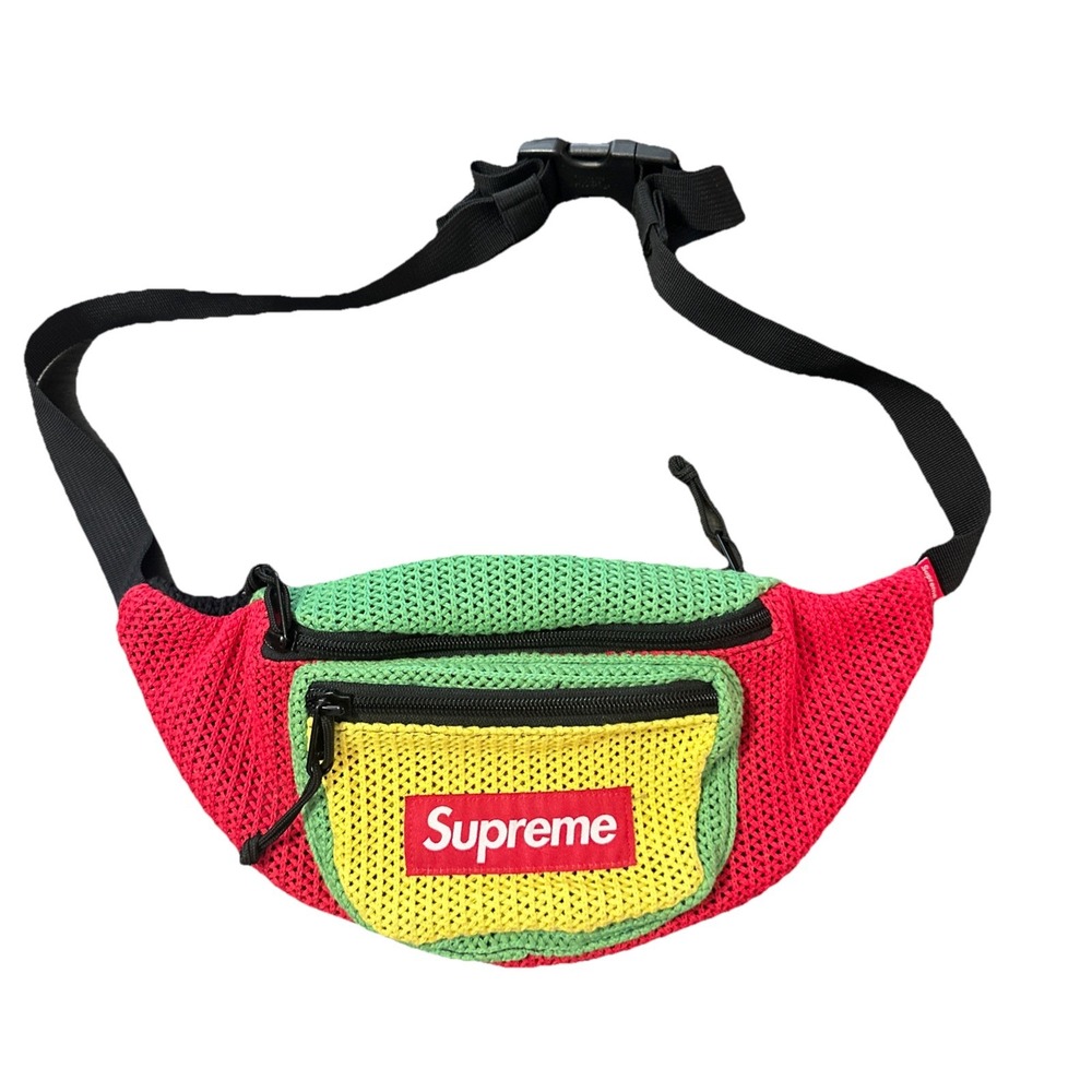 NWT 2021 Supreme 'RASTA' Box Logo String Waist Bag AUTHENTIC